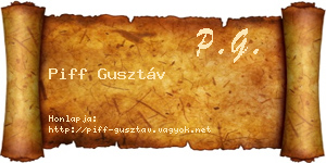 Piff Gusztáv névjegykártya